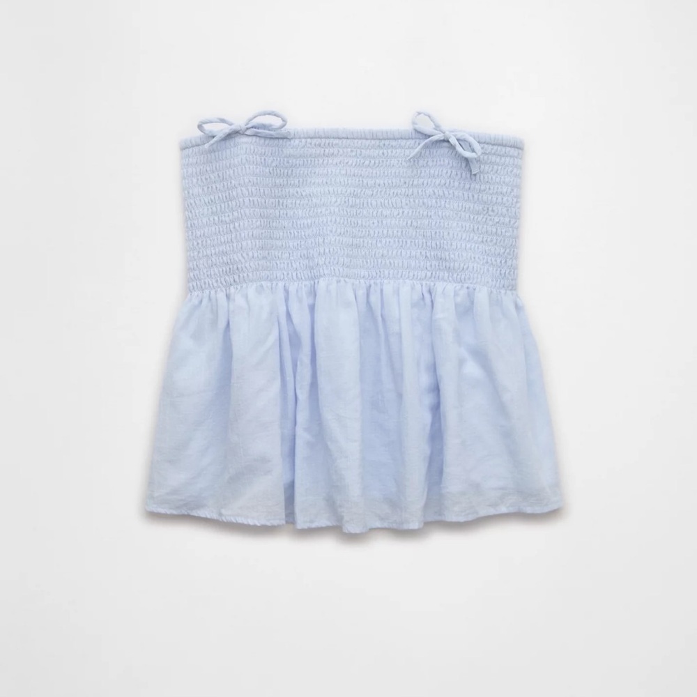 NWT American Eagle Smocked Babydoll Bow Tank Top - Picture 3 of 9